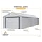 Arrow Storage Products Murryhill Steel Garage, 12 ft x 31 ft, 2-Tone Gray BGR1231FG - alternate 5